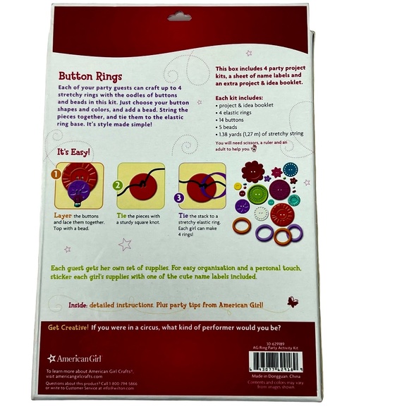 American Girl Book/Craft Lot of 8 items- ring craft, books, paper dolls - Picture 9 of 10